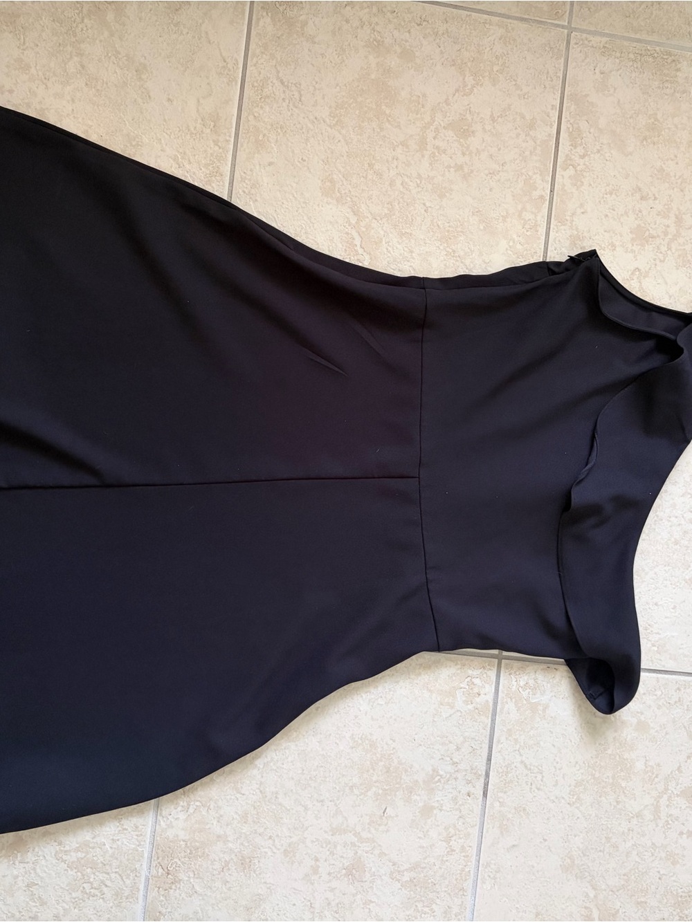 Banana Republic Cocktail Attire One-Shoulder Black Ruffle Dress - Picture 2 of 4